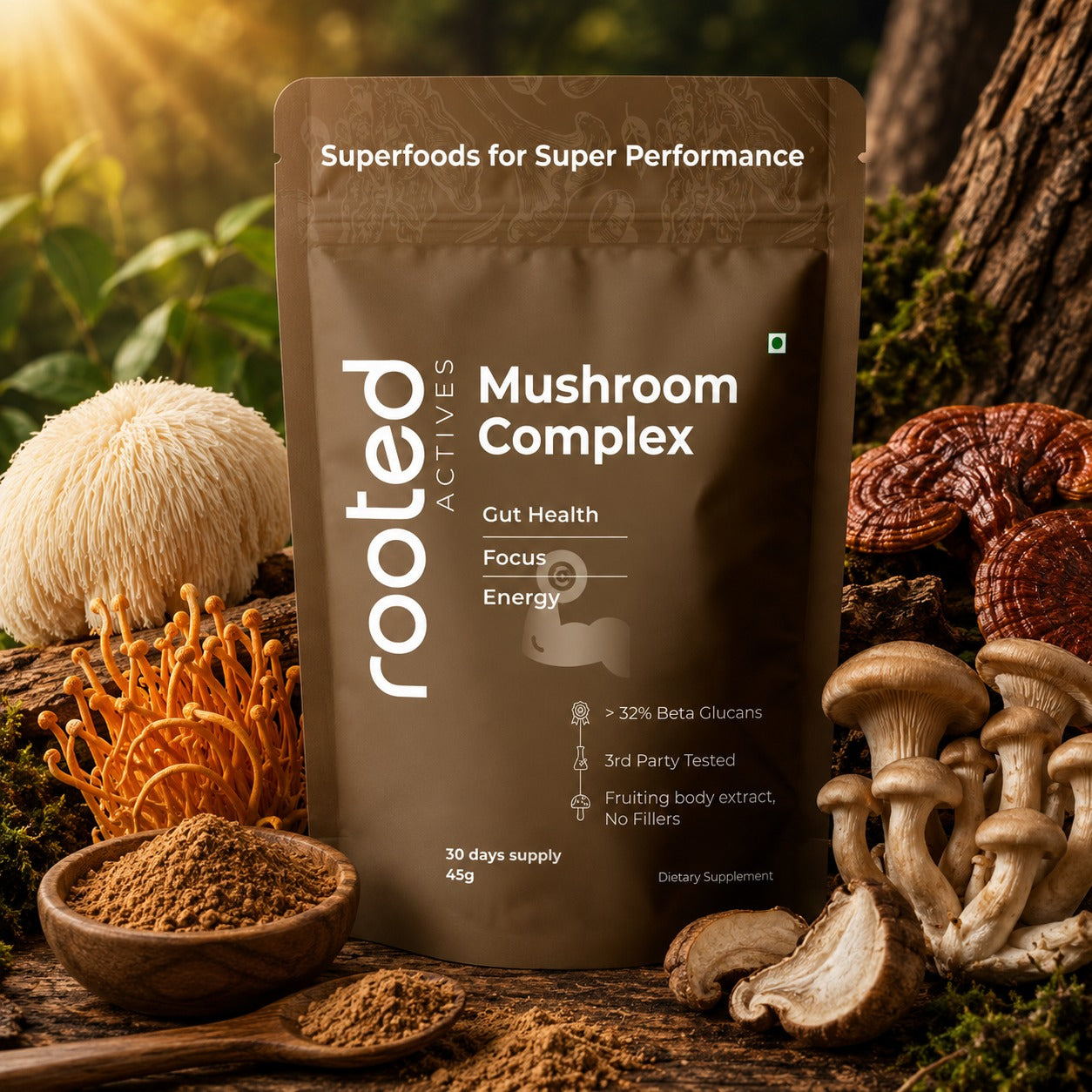 Organic 7-Mushroom Complex Powder